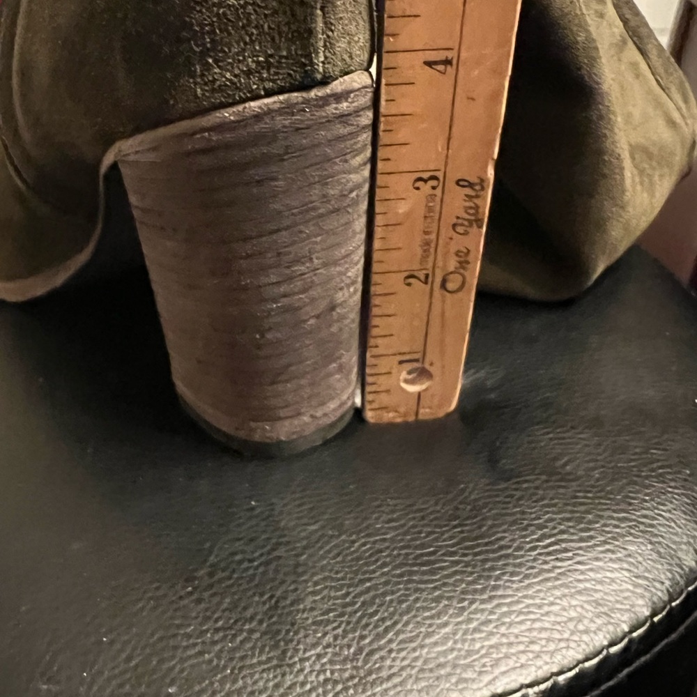 Free People Dakota Tall Boot Over The Knee Slouch Moss Green Suede EU 39 US 9 - Picture 13 of 13